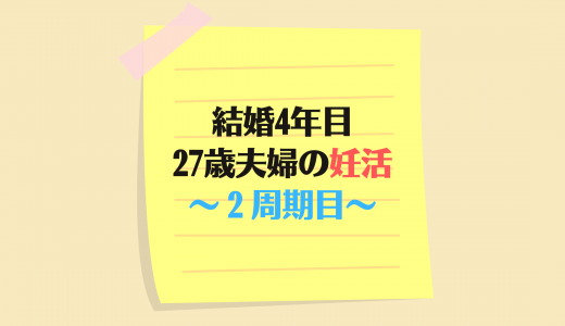 【結婚4年目】27歳夫婦の妊活2周期目！またしてもリセットとなりました